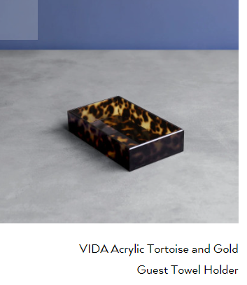 Beatriz Ball VIDA Acrylic Tortoise Guest Towel Holder
