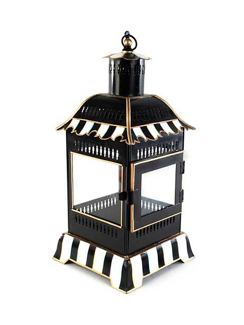 Mackenzie Courtly Stripe Large Candle Lantern