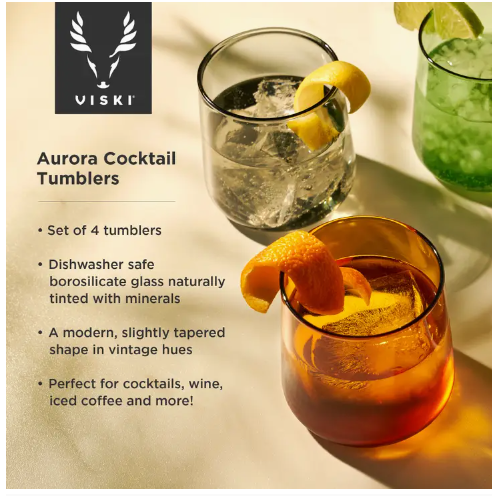 Viski Aurora Cocktail Tumblers (Set of 4)