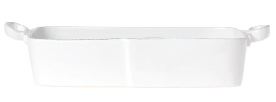 LASTRA WHITE RECTANGULAR BAKER