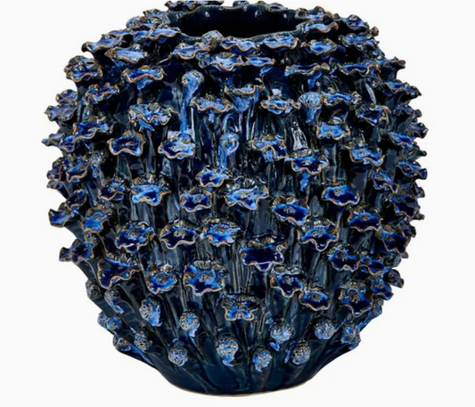 Ocean Inspired Blue Coral Vase