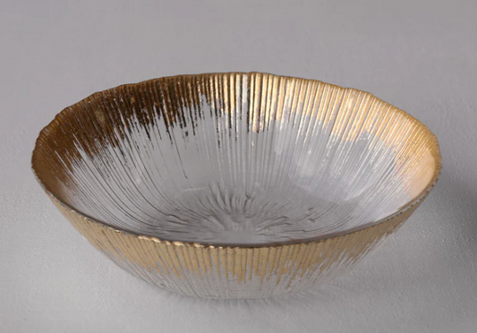 GLASS Radiant Small Bowl (Clear and Gold)