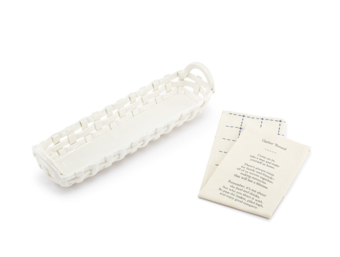 Baguette Bread Basket with Towel