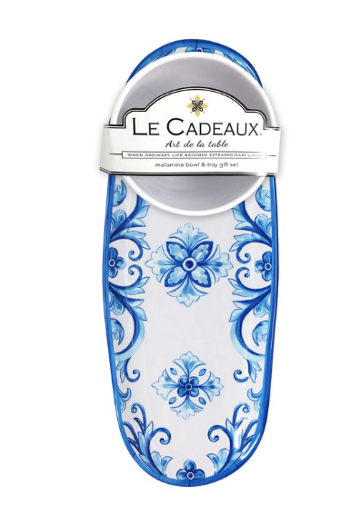 LE CADEAUX MALLORCA BOWL & TRAY GIFT SET