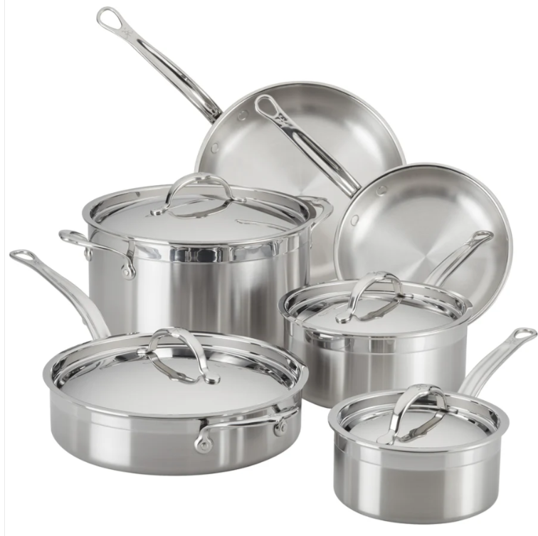 Hestan ProBond Professional Clad Stainless Steel Ultimate Set, 10-piece (In Store Only)