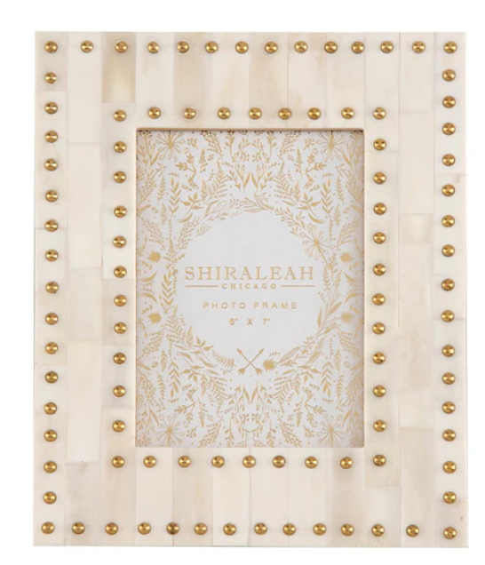 Shiraleah Mansour Studded 5" x 7" Gallery Frame, Ivory