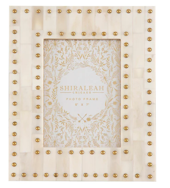 Shiraleah Mansour Studded 5" x 7" Gallery Frame, Ivory