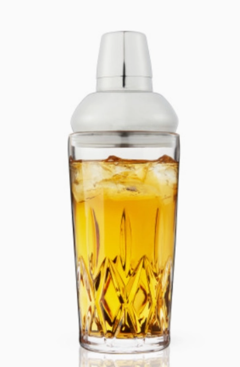 Viski Admiral™ Crystal Cocktail Shaker w/ Built-in Strainer