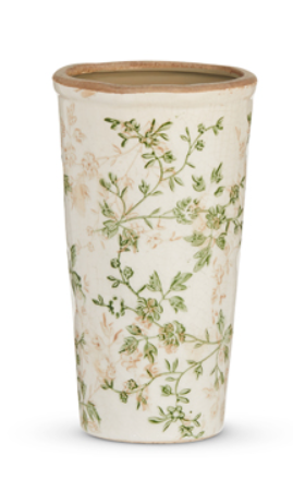 Taupe Floral Vase