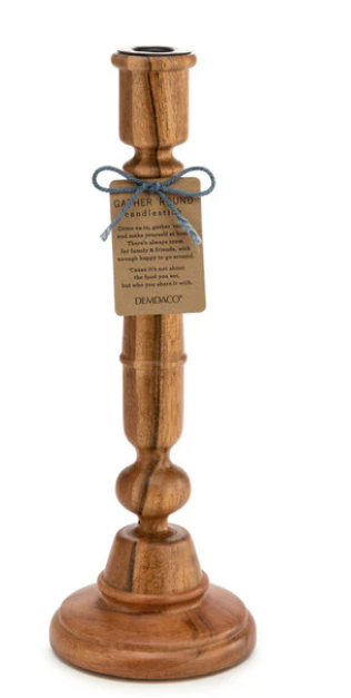 Wooden Candle Stick Tall