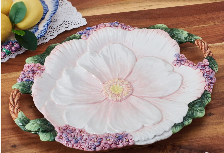 Fitz and Floyd Jardin Serving Platter, 19IN