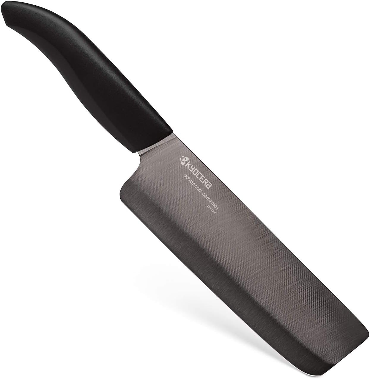 Kyocera Revolution Kitchen Knife, 6-inch Nakiri Vegetable Cleaver, Black