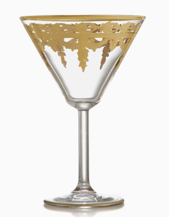 Vetro Gold Martini Glass