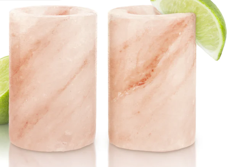 FINAL TOUCH  Himalayan Salt Shot Glasses - Set of 2