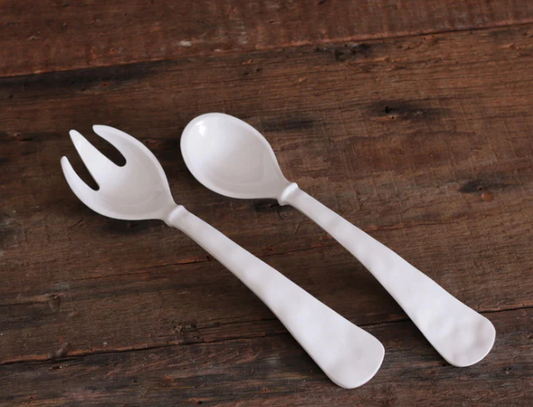 VIDA Havana Large Salad Servers White