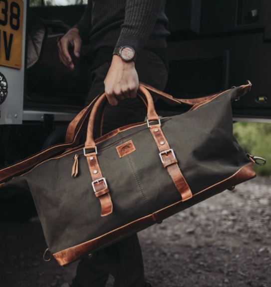 Kodiak leather duffle bag