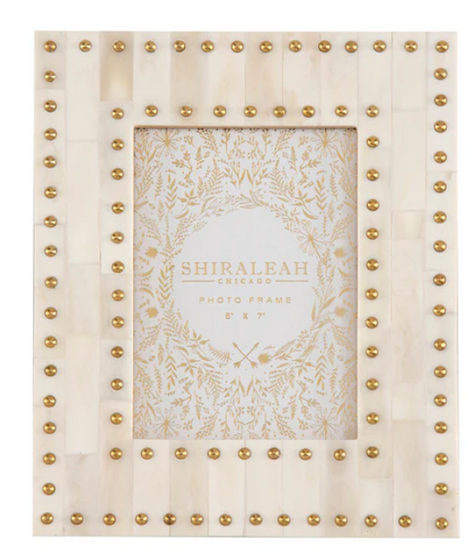 Shiraleah Mansour Studded 5" x 7" Gallery Frame, Ivory
