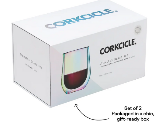 Corkcicle Stemless Glass Set (2)