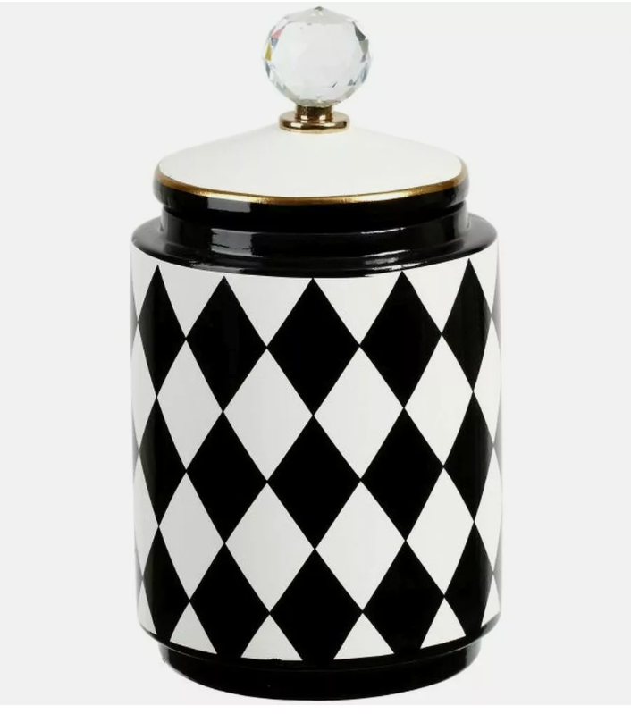 Mark Roberts Harlequin Urn with Lid, Medium, 11"