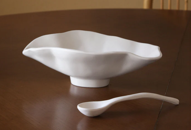 Beatriz Ball VIDA Nube Small Oval Bowl with Spoon (White)