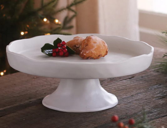 Beatriz Ball Vida Nube Round Pedestal Cake Plate White