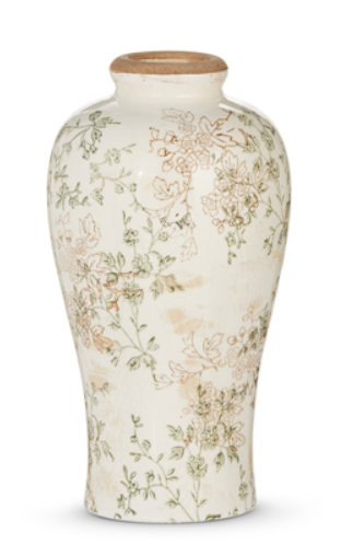 Taupe Floral Vase